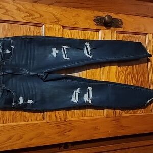 Maurices Dark Blue Distressed Jeans Nwt